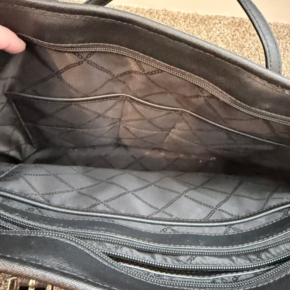 Michael Kors Black Tote with Gold Accents